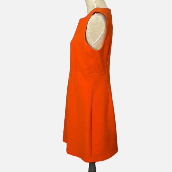 Diane Von Furstenberg Carrie Sheath Dress Size 12 Orange Sleeveless - Picture 4 of 10